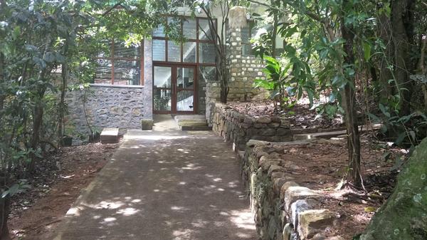 Pathway to resort entrance